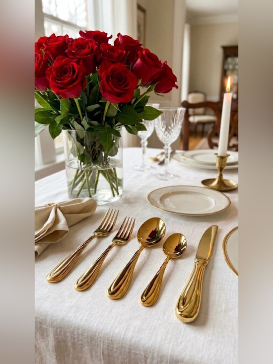Farberware Other - ⭐️FARBERWARE "NICOLE GOLD" GOLD ELECTROPLATED SWIRL FLATWARE ELEGANT & LIGHT⭐️